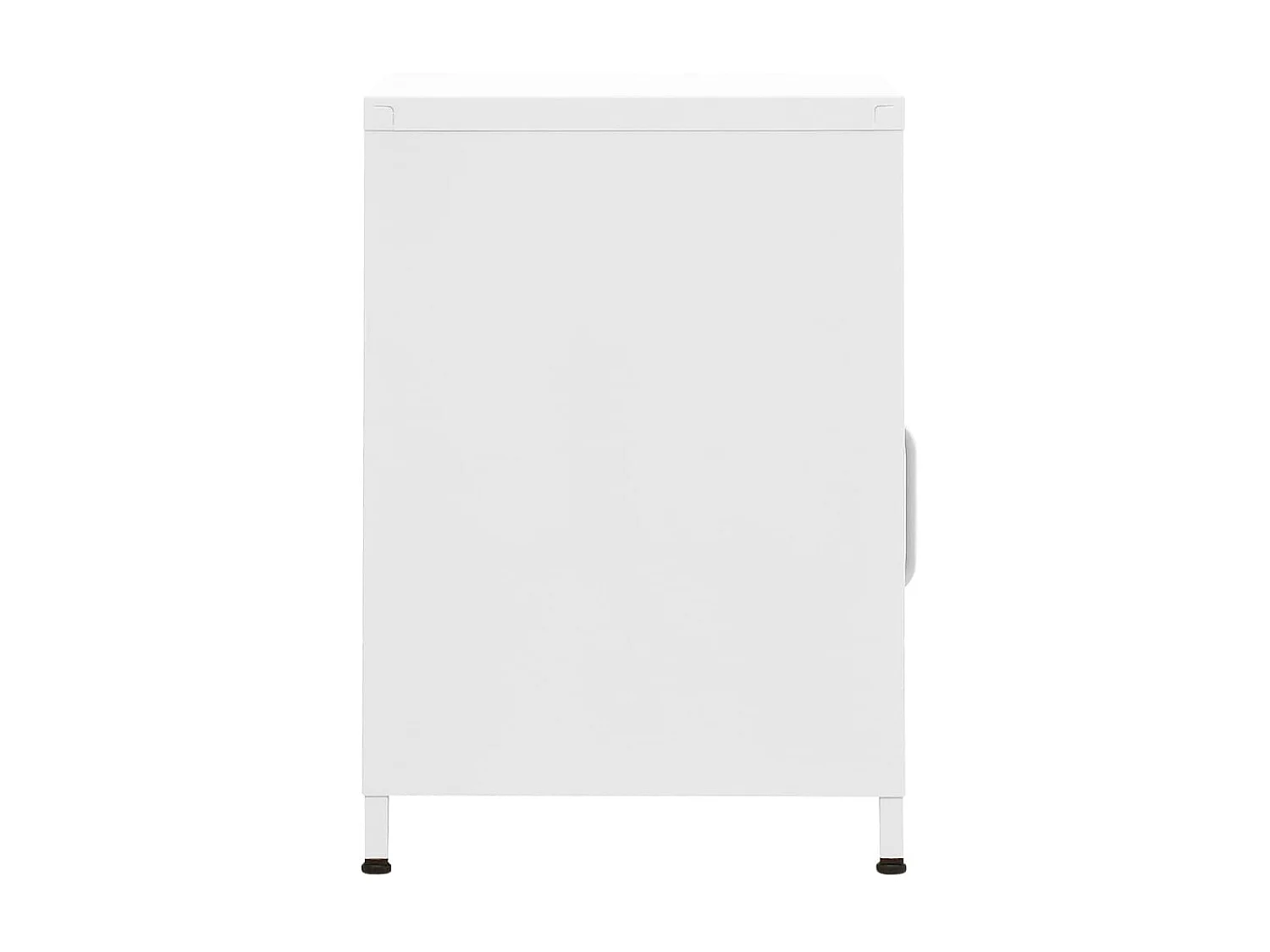 Mesa de cabeceira 35x35x51 cm aço branco PT180826