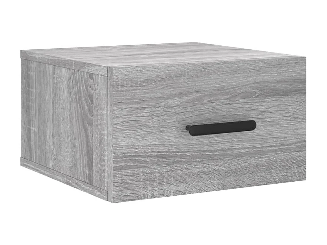 Table de chevet murale sonoma gris 35x35x20 cm QPD41831