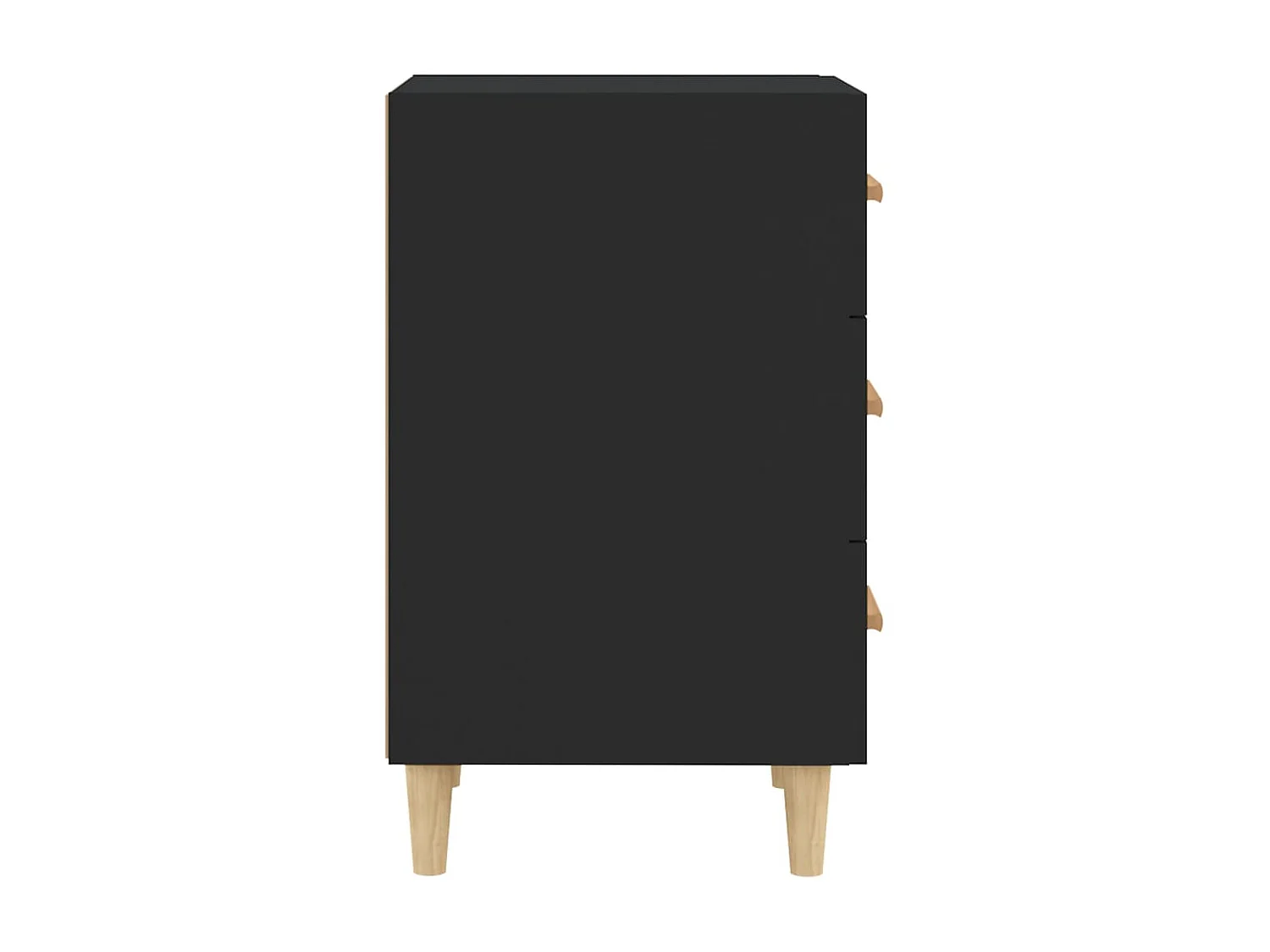 Nachtkastje 40x40x66 cm bewerkt hout zwart NL51828