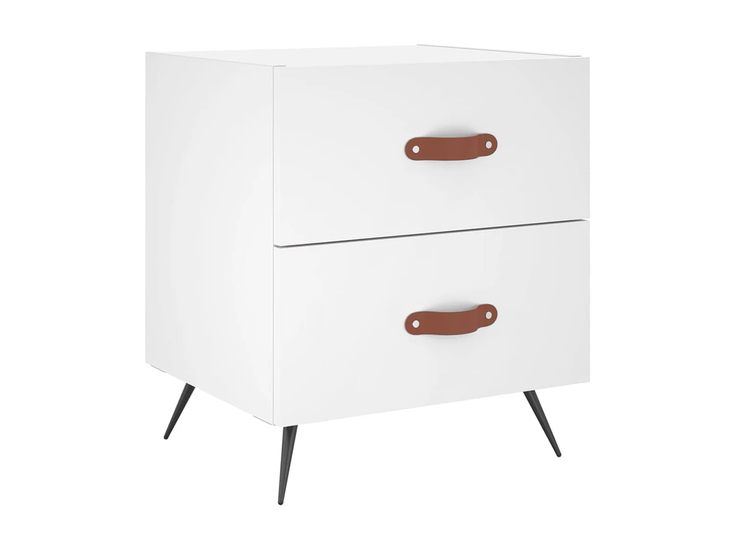 Mesita de noche madera de ingeniería blanco 40x35x47,5 cm ES59221