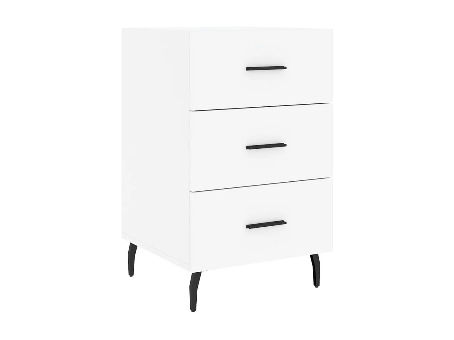 Table de chevet blanc 40x40x66 cm bois d'ingénierie QPD76466