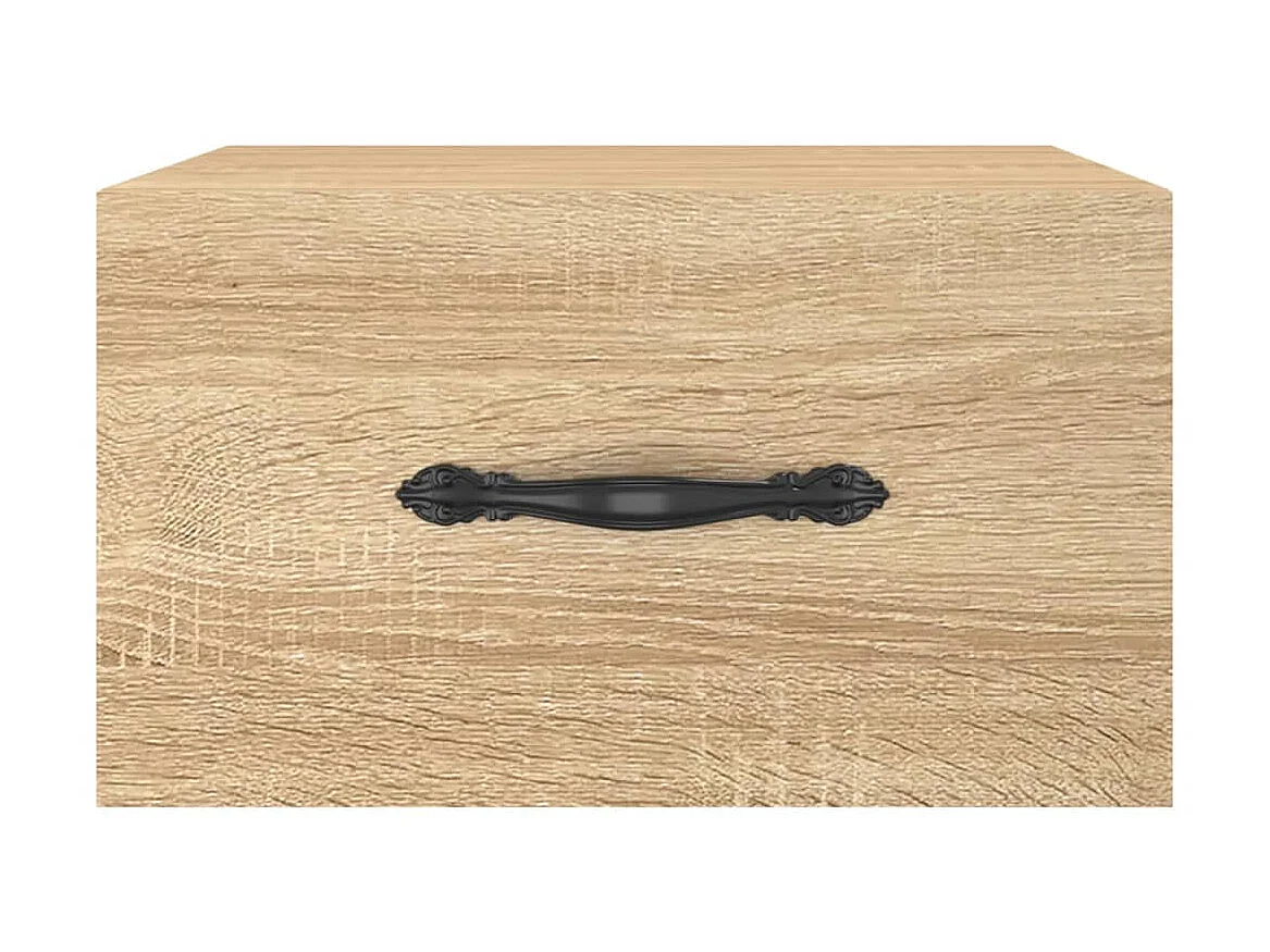 Table de chevet murale chêne sonoma 35x35x20 cm QPD49076