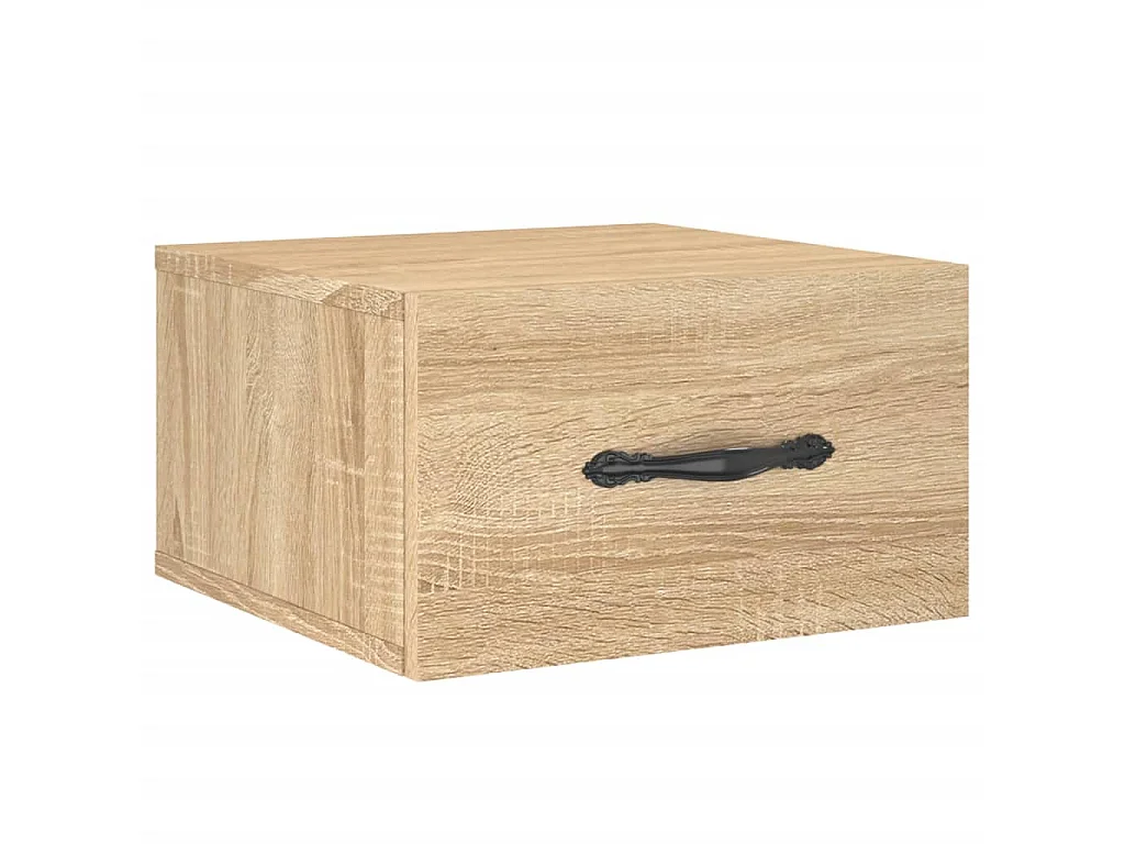 Table de chevet murale chêne sonoma 35x35x20 cm QPD49076