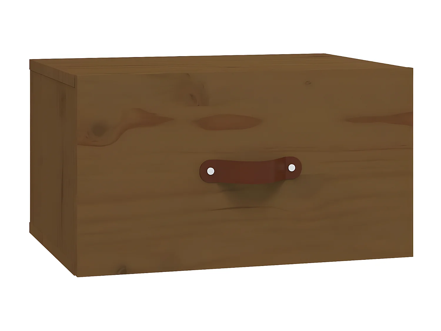 Mesa de cabeceira de parede 40x29,5x22 cm castanho mel PT66413