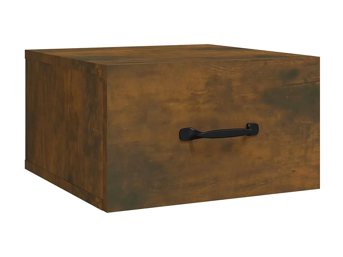 Table de chevet murale Chêne fumé 35x35x20 cm KEFWE41558