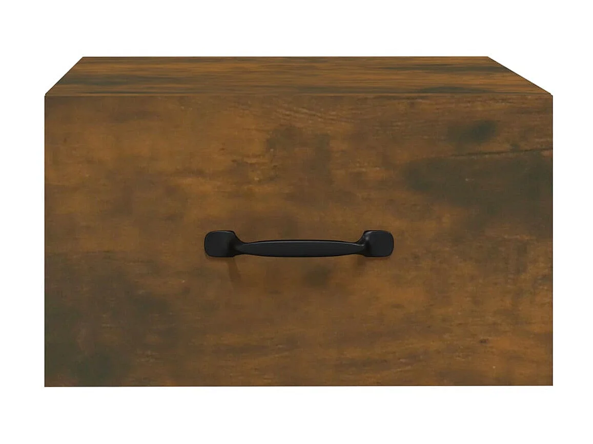 Table de chevet murale Chêne fumé 35x35x20 cm KEFWE41558