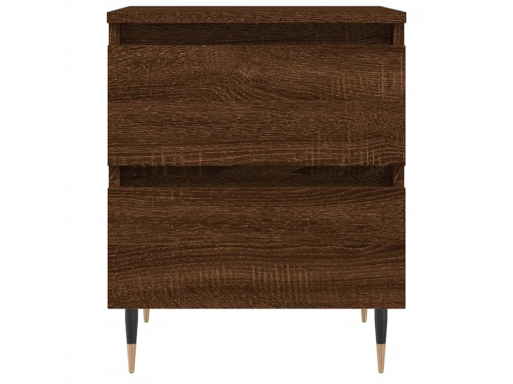 Table de chevet chêne marron 40x35x50 cm bois d'ingénierie QPD21156