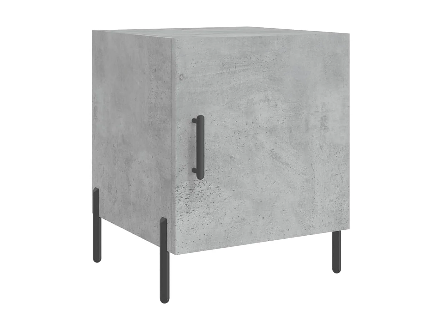 Table de chevet gris béton 40x40x50 cm bois d'ingénierie QPD87481