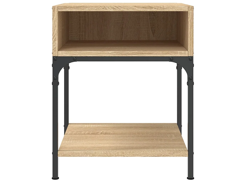 Mesita de noche madera de ingeniería roble Sonoma 40x41x50 cm ES63876