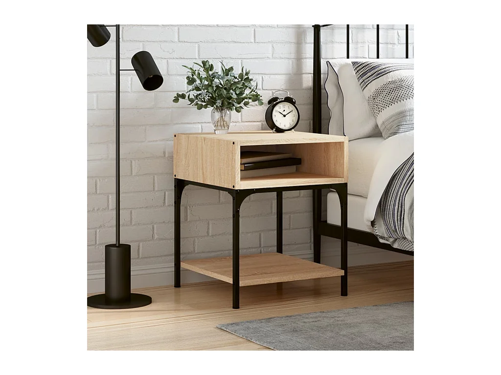 Table de chevet chêne sonoma 40x41x50 cm bois d'ingénierie QPD65287