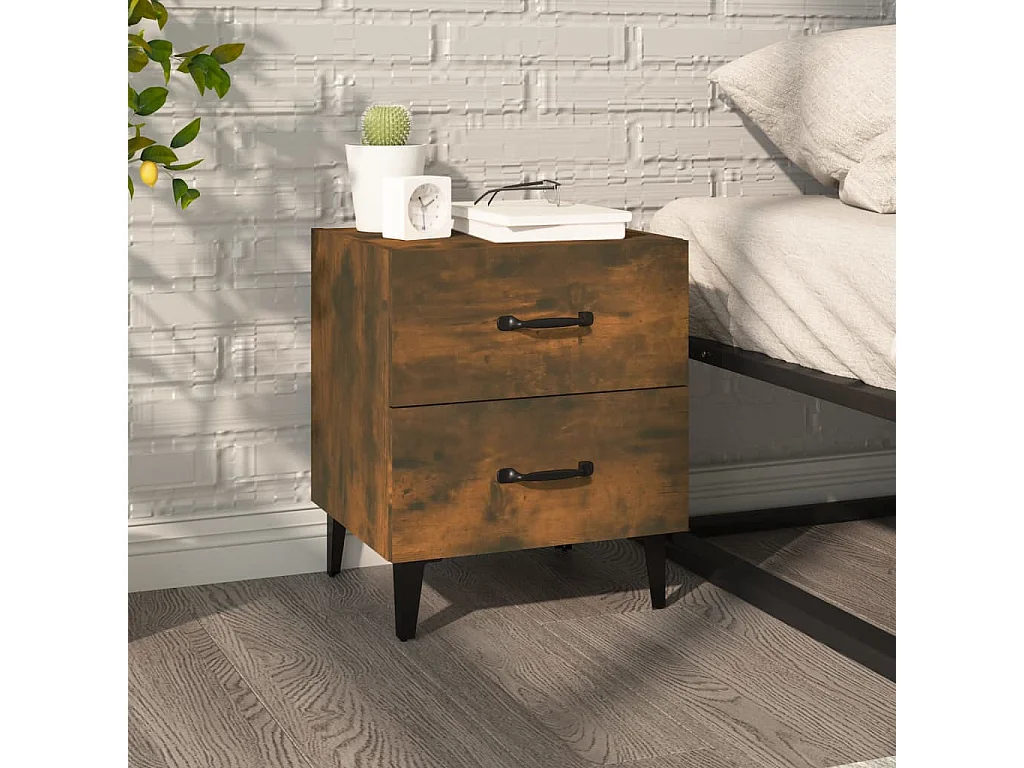 Table de chevet Chêne fumé 40x35x47,5 cm KEFWE32509