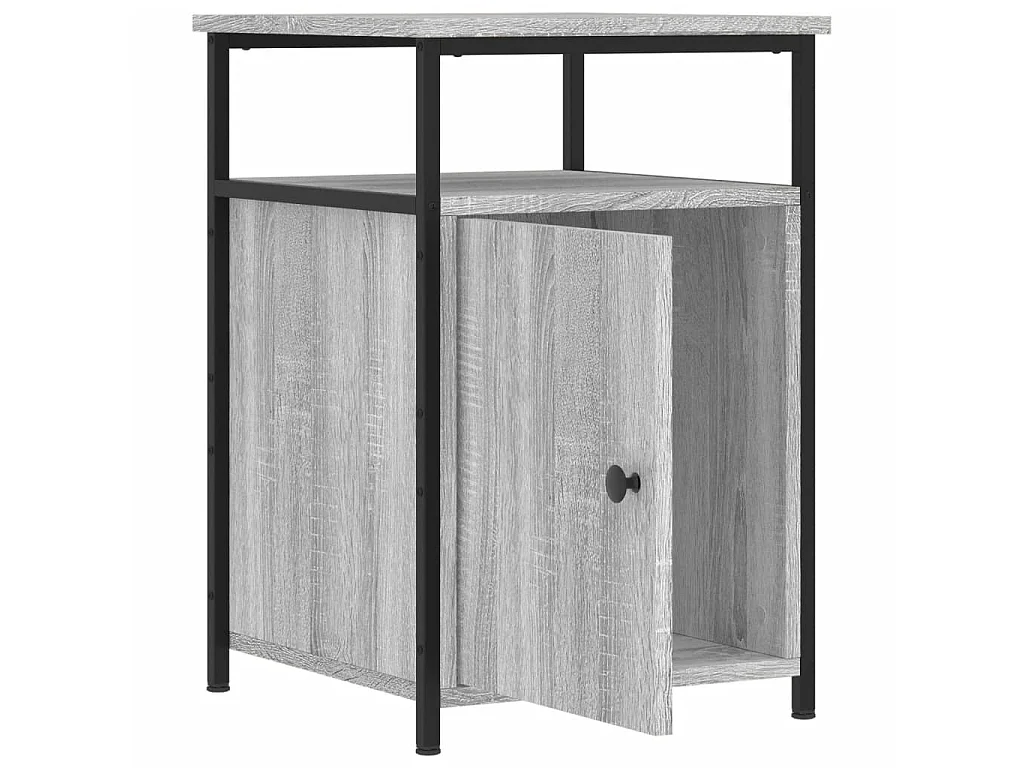 Mesa de cabeceira 40x42x60 cm derivados madeira cinzento sonoma PT88181