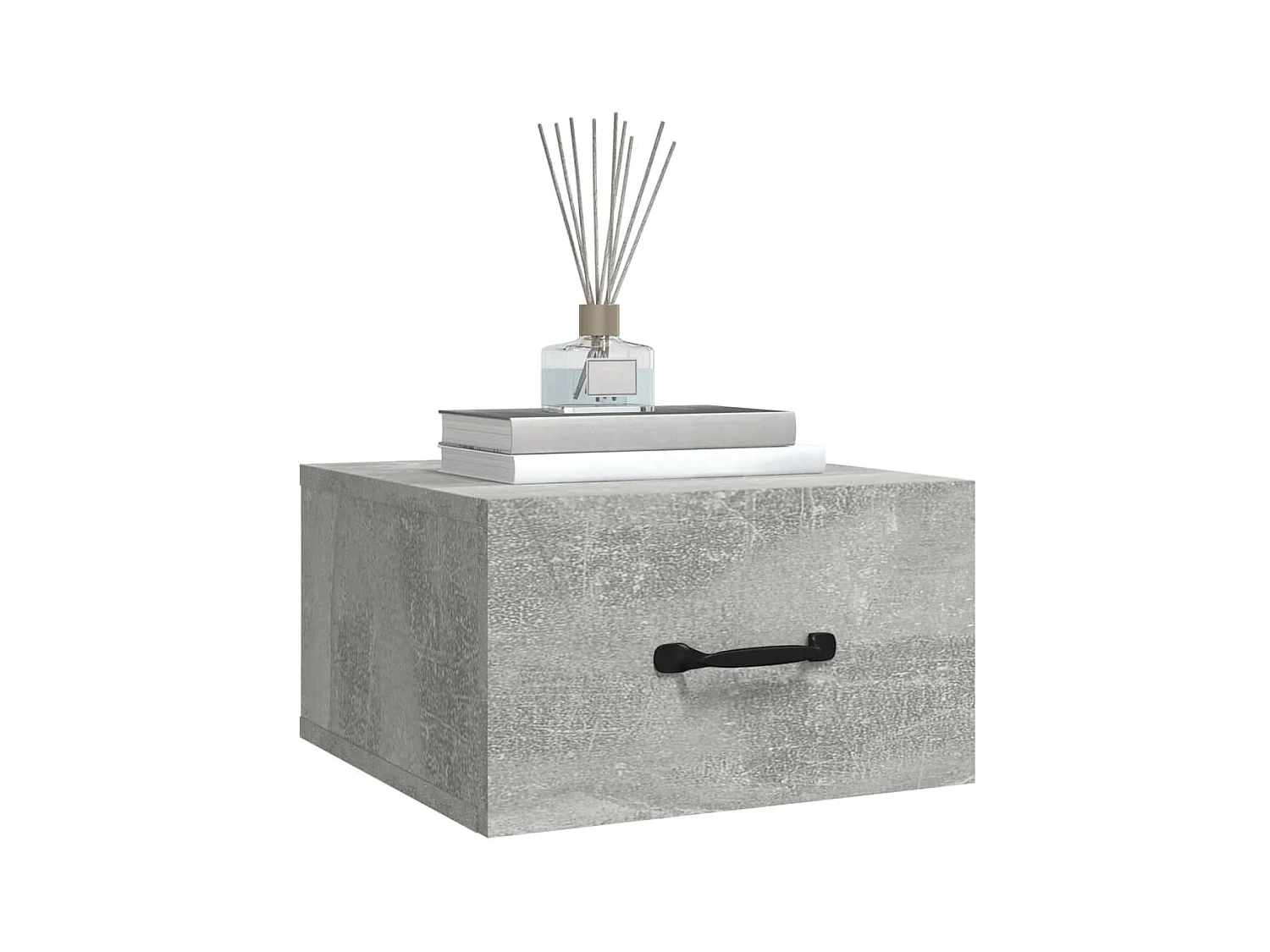 Nachtkastje wandgemonteerd 35x35x20 cm betongrijs NL50006