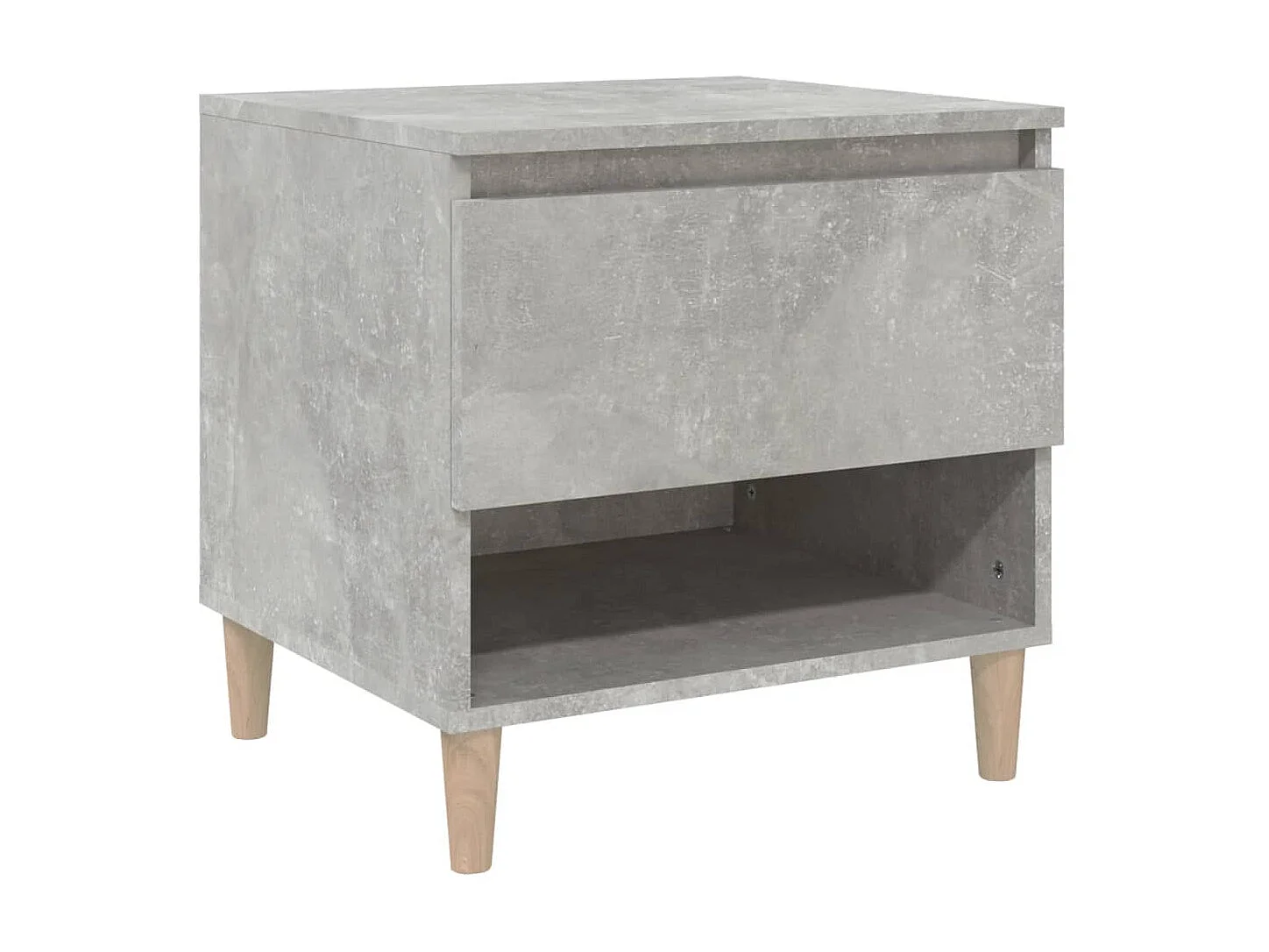 Table de chevet Gris béton 50x46x50 cm Bois d'ingénierie KEFWE62457