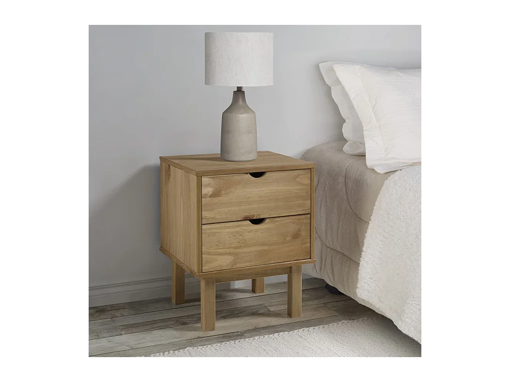 Table de chevet OTTA 46x39,5x57 cm Bois de pin massif KEFWE90265