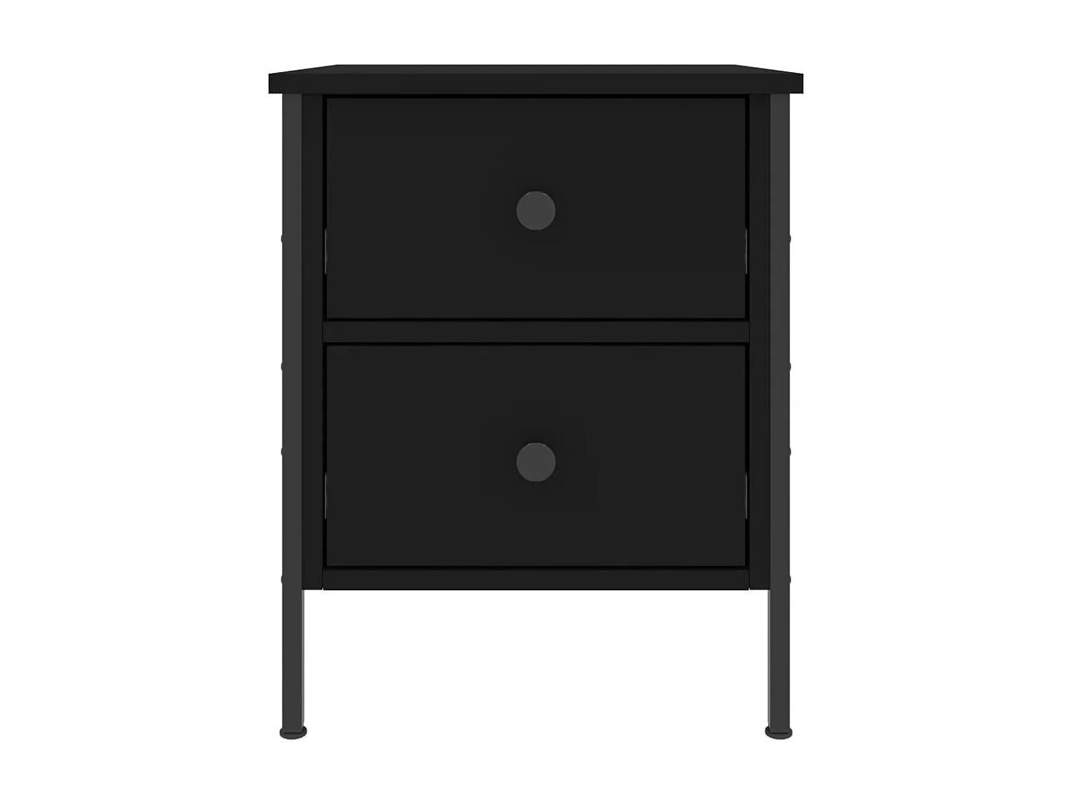 Table de chevet noir 40x42x50 cm bois d'ingénierie QPD93299