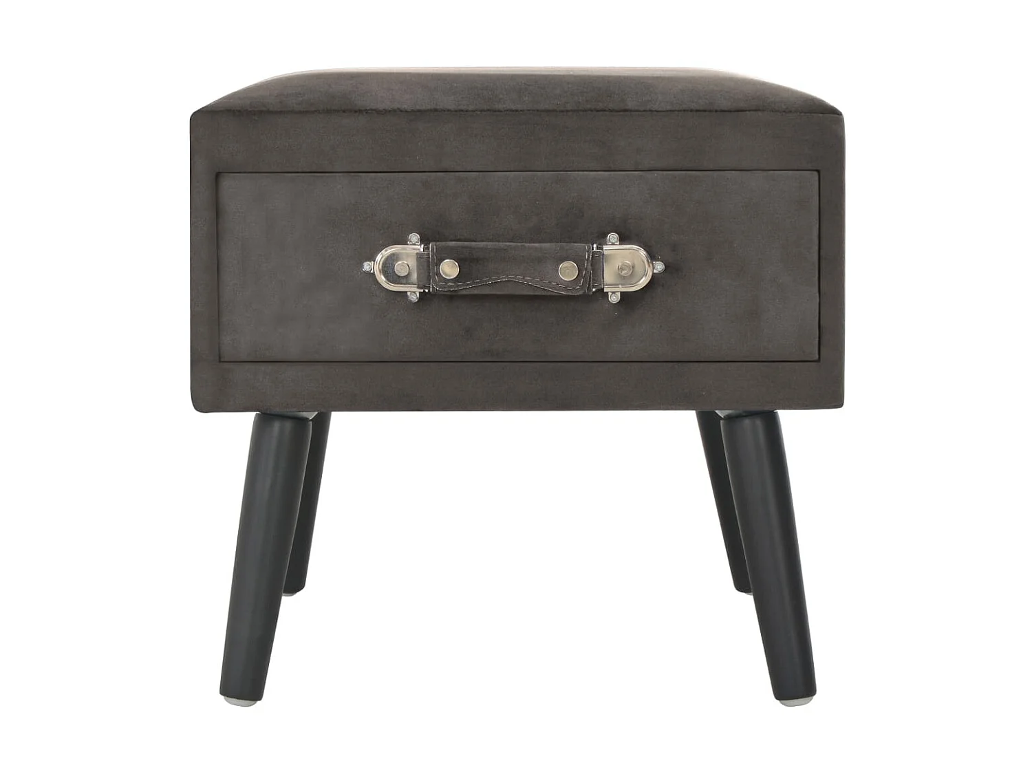 Table de chevet Gris 40x35x40 cm Velours KEFWE37347