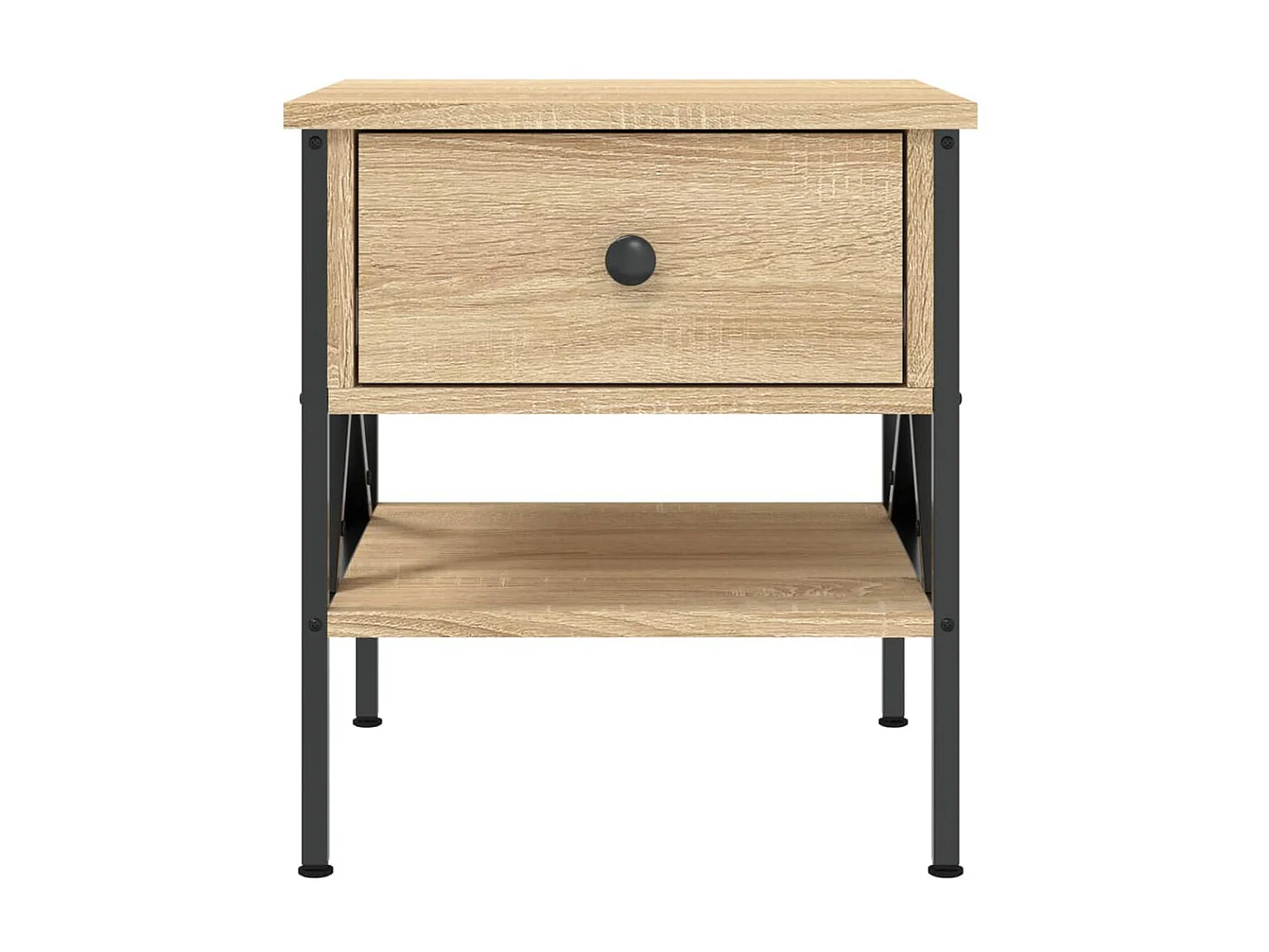 Mesita de noche madera de ingeniería roble Sonoma 40x42x45 cm ES85524