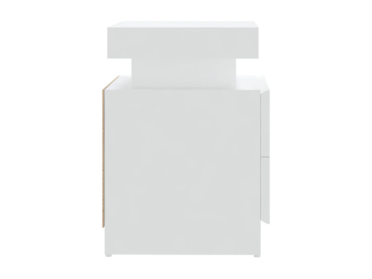 Nachtkastje 45x35x52 cm bewerkt hout wit NL22773