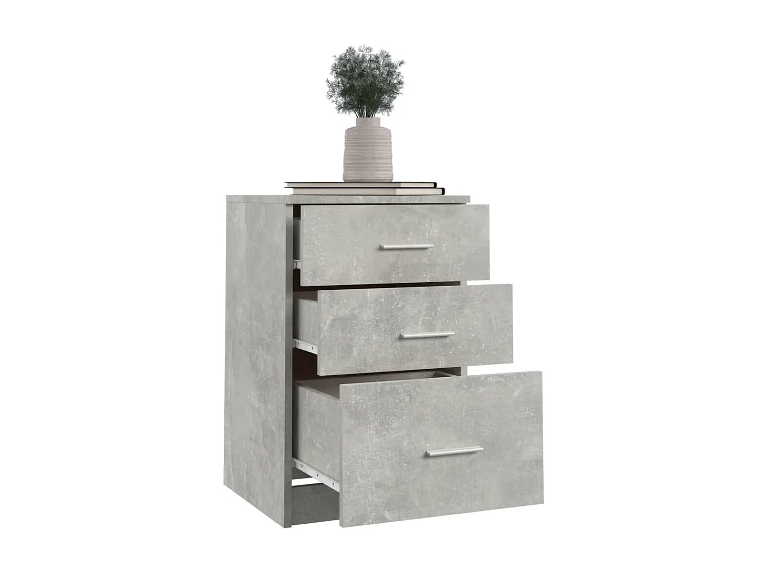 Table de chevet Gris béton 40x40x63 cm Bois d'ingénierie KEFWE39565