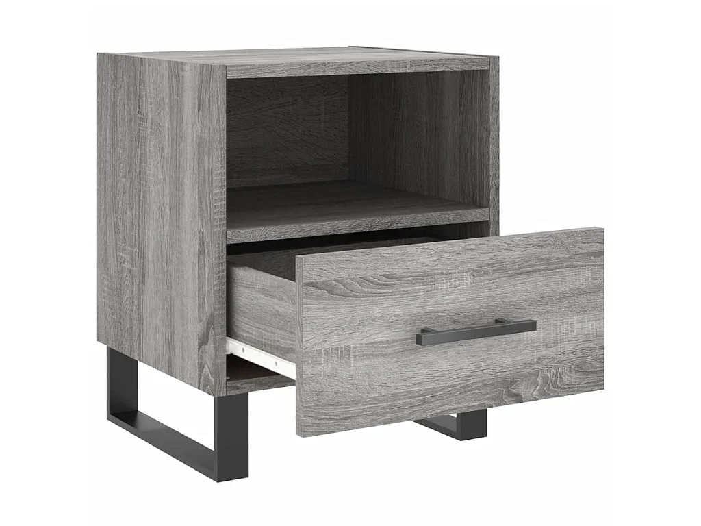 Mesa cabeceira 40x35x47,5 cm derivados madeira sonoma cinza PT88965