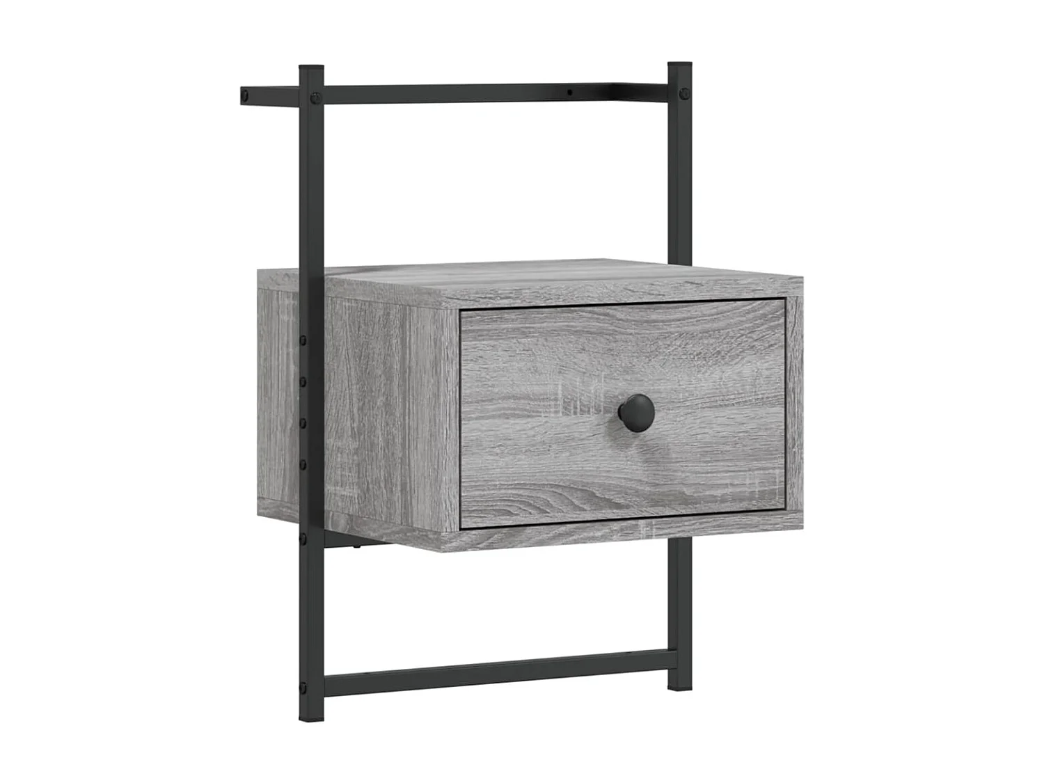 Table de chevet murale sonoma gris 35x30x51cm bois d'ingénierie QPD61761