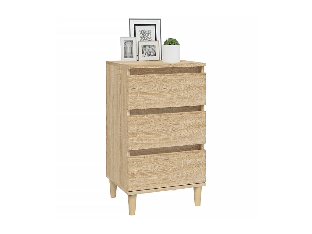 Table de chevet chêne sonoma 40x35x70 cm bois d'ingénierie KEFWE33405