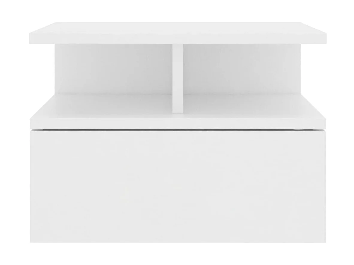 Table de chevet flottante Blanc 40x31x27 cm Bois d'ingénierie KEFWE42200