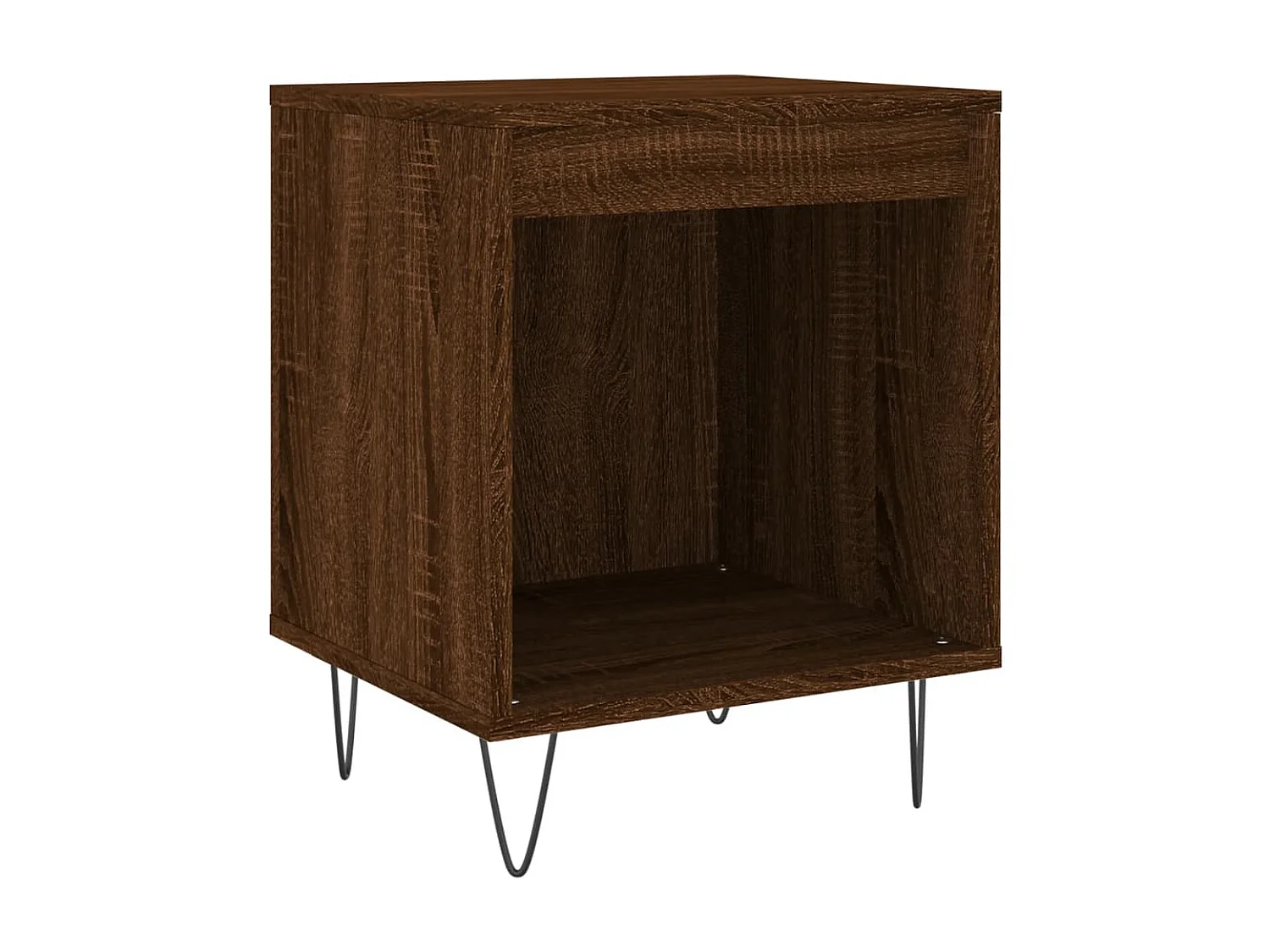 Mesita de noche madera de ingeniería marrón roble 40x35x50 cm ES72220