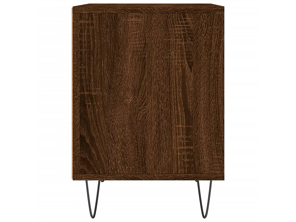 Table de chevet chêne marron 40x35x50 cm bois d'ingénierie QPD69077