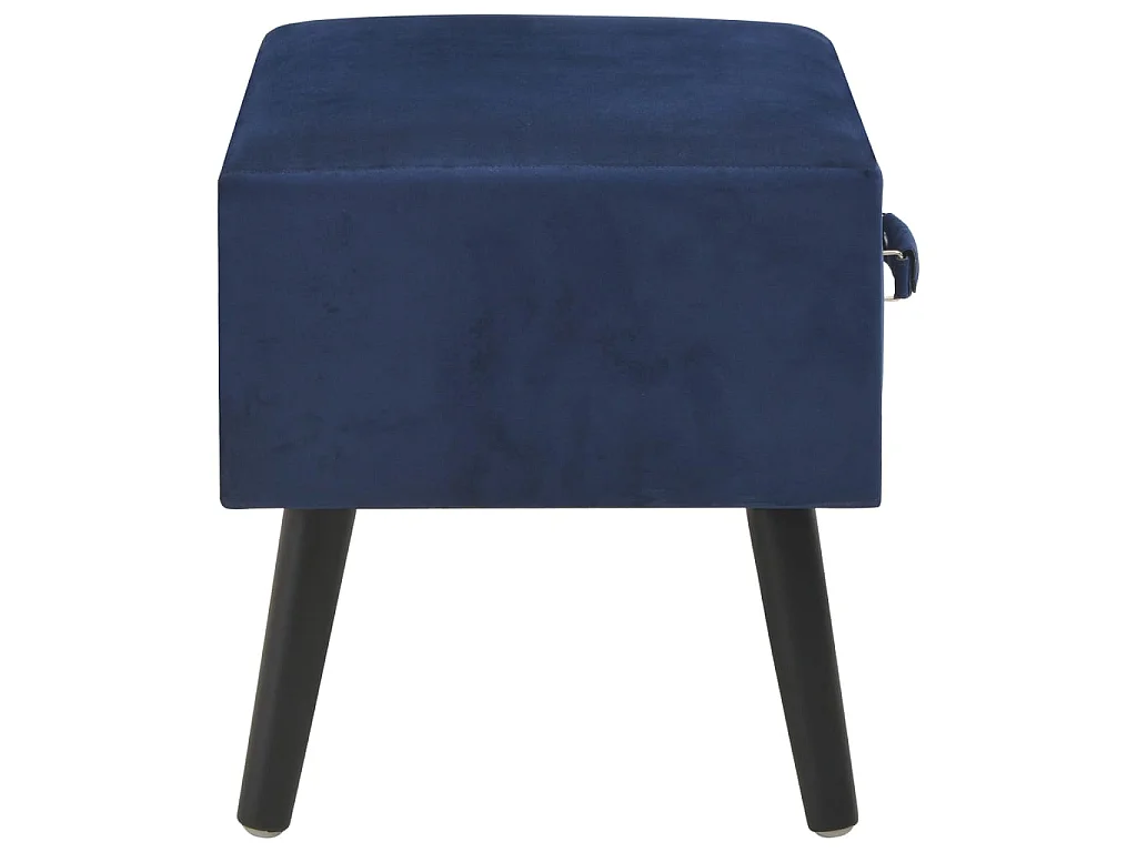 Table de chevet Bleu 40x35x40 cm Velours KEFWE80942