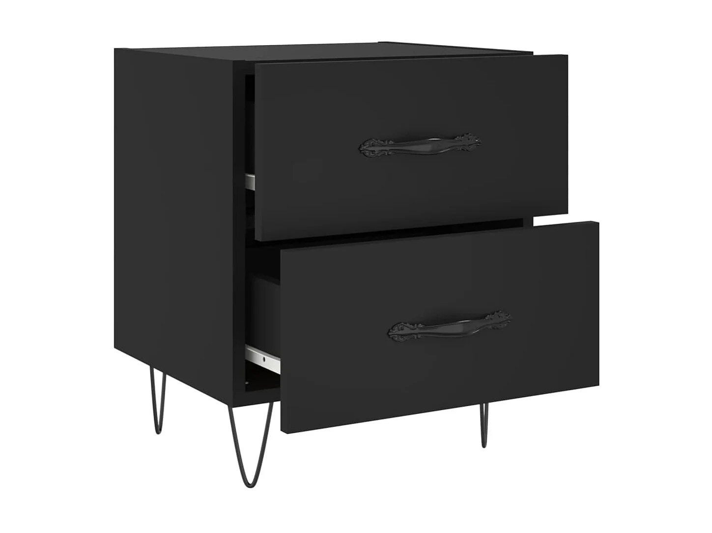 Nachtkastje 40x35x47,5 cm bewerkt hout zwart NL42922