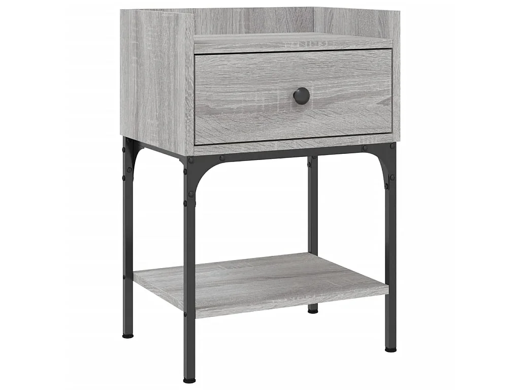 Table de chevet sonoma gris 40,5x31x60 cm bois d'ingénierie QPD21376
