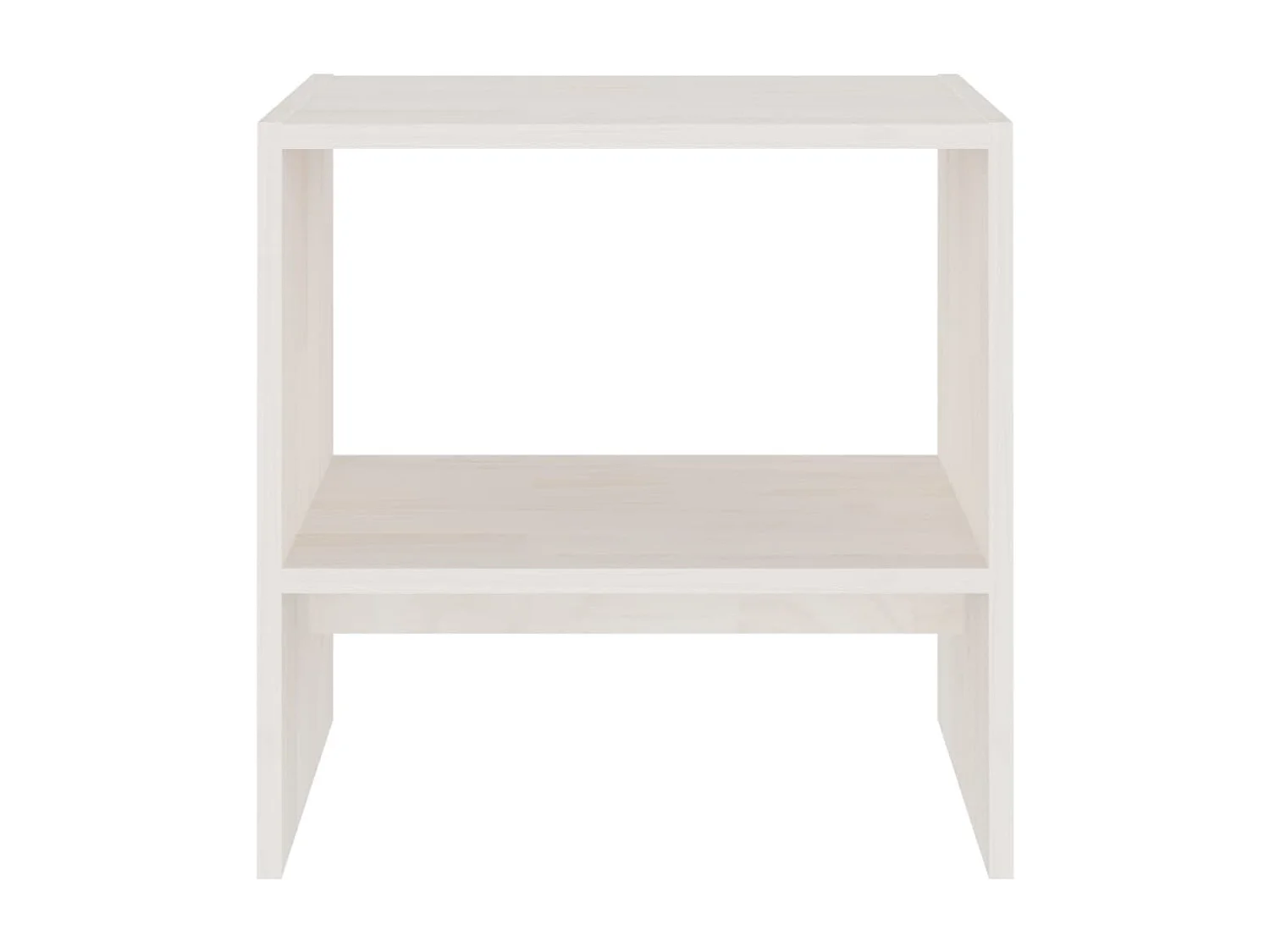 Mesa de cabeceira 40x30,5x40 cm madeira de pinho maciça branco PT40411