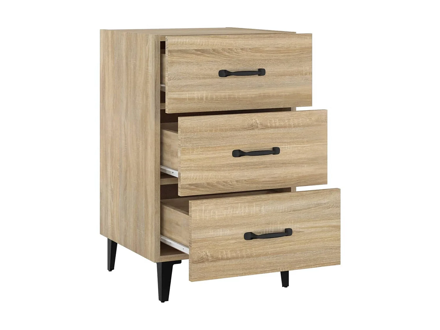 Table de chevet chêne sonoma 40x40x66 cm bois d'ingénierie KEFWE69685