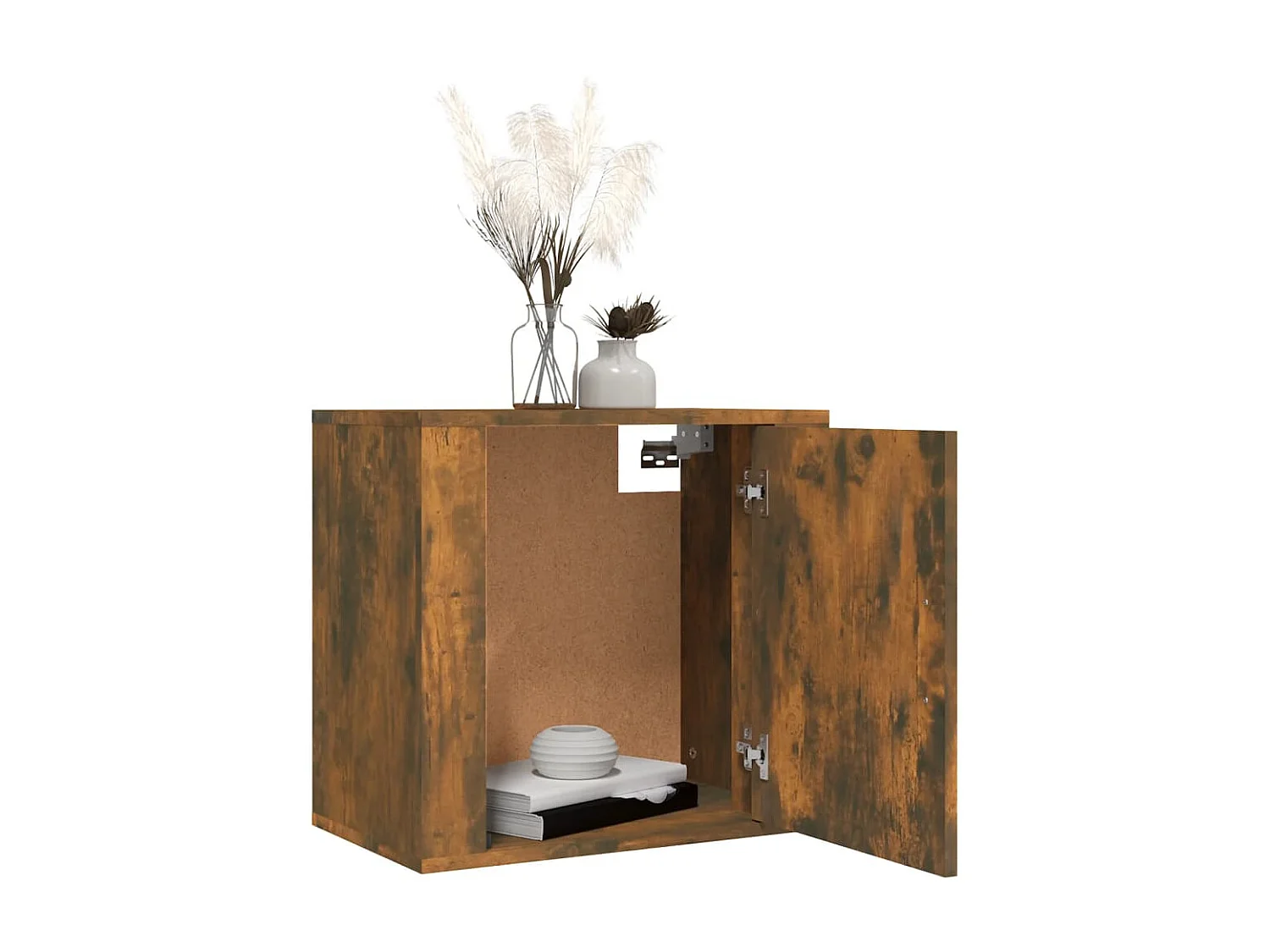 Table de chevet murale Chêne fumé 50x30x47 cm KEFWE84460