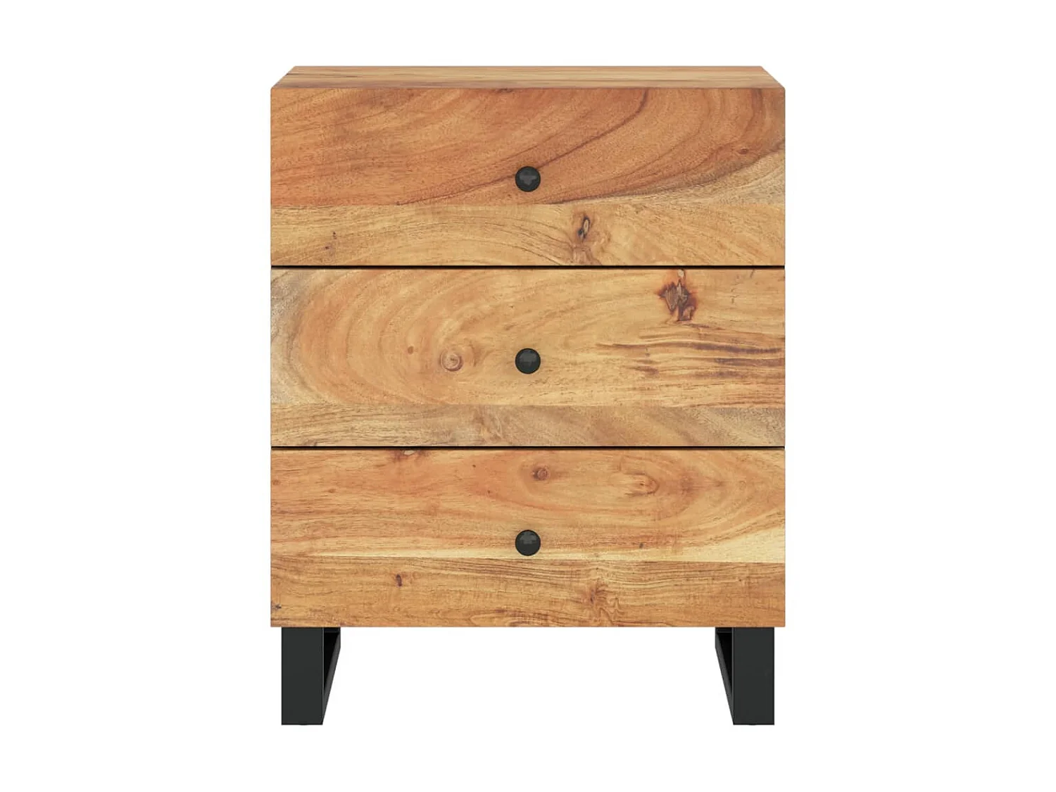 Table de chevet 50x33x62cm Bois d'acacia solide et d'ingénierie KEFWE64041