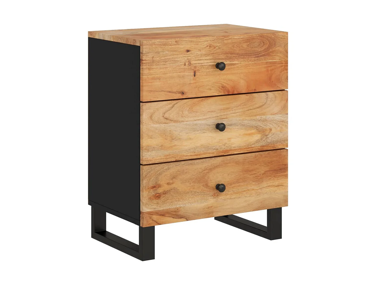 Table de chevet 50x33x62cm Bois d'acacia solide et d'ingénierie KEFWE64041