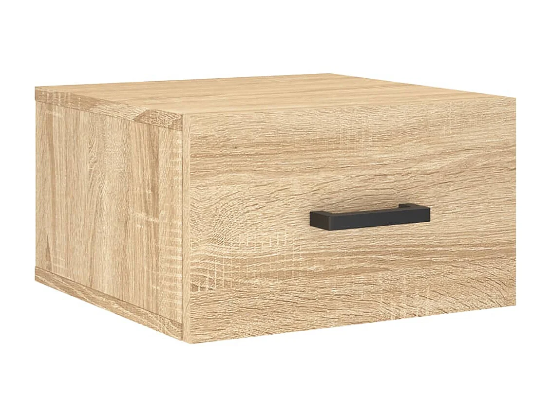 Table de chevet murale chêne sonoma 35x35x20 cm QPD22729