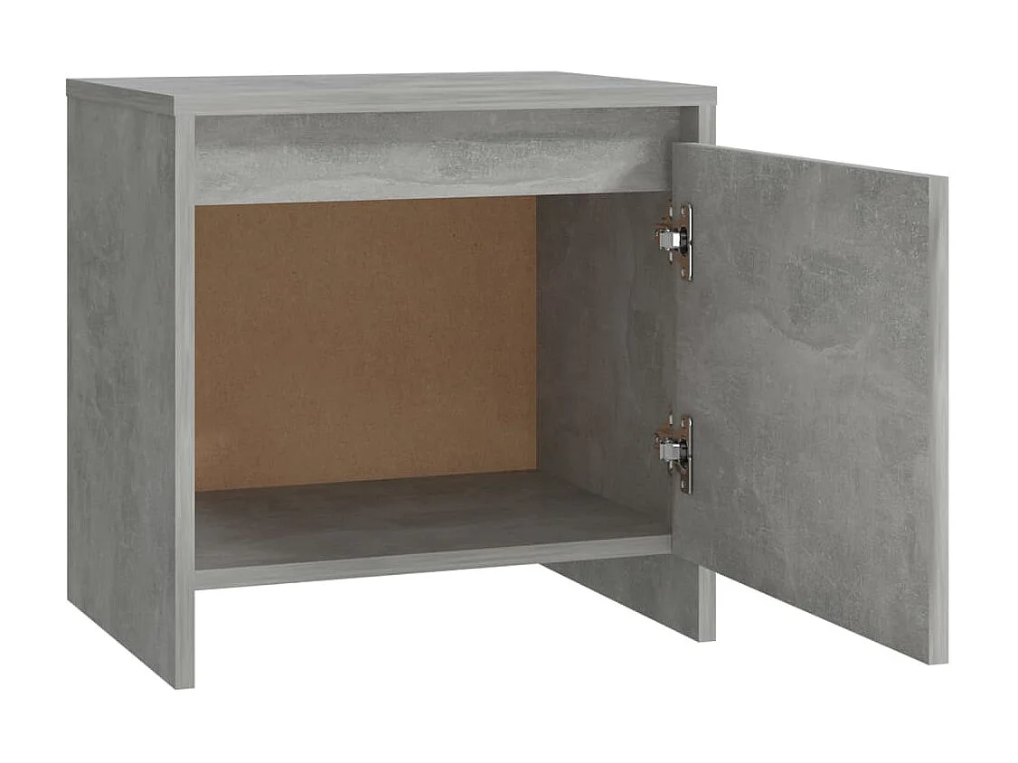 Table de chevet gris béton 45x34x44,5 cm bois d'ingénierie KEFWE85719