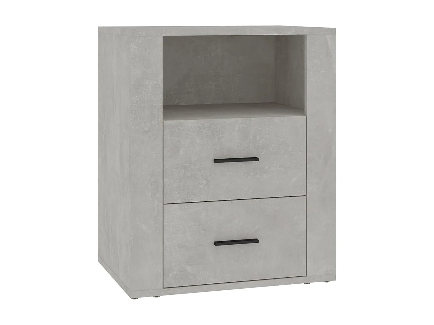 Table de chevet Gris béton 50x36x60 cm Bois d'ingénierie KEFWE44194