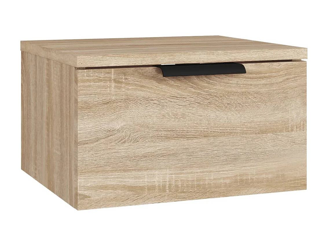 Table de chevet murale Chêne sonoma 34x30x20 cm QPD44256