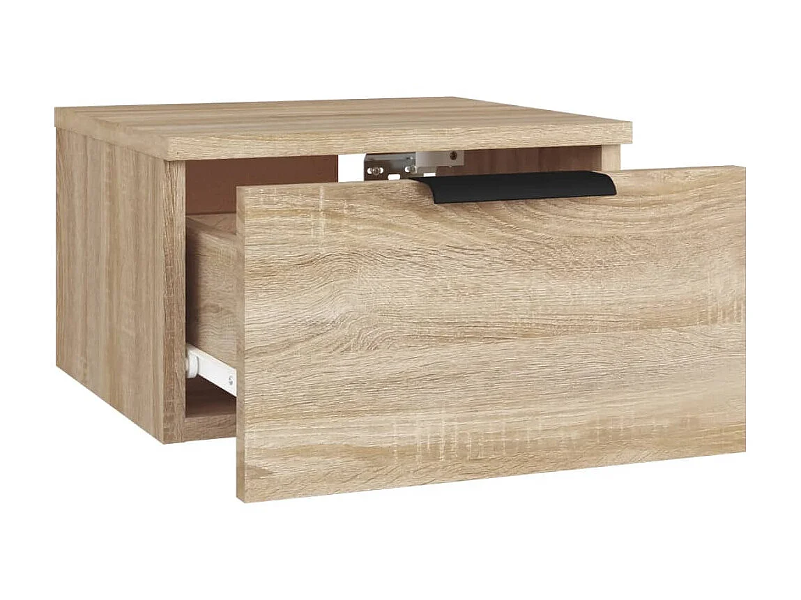 Table de chevet murale Chêne sonoma 34x30x20 cm QPD44256