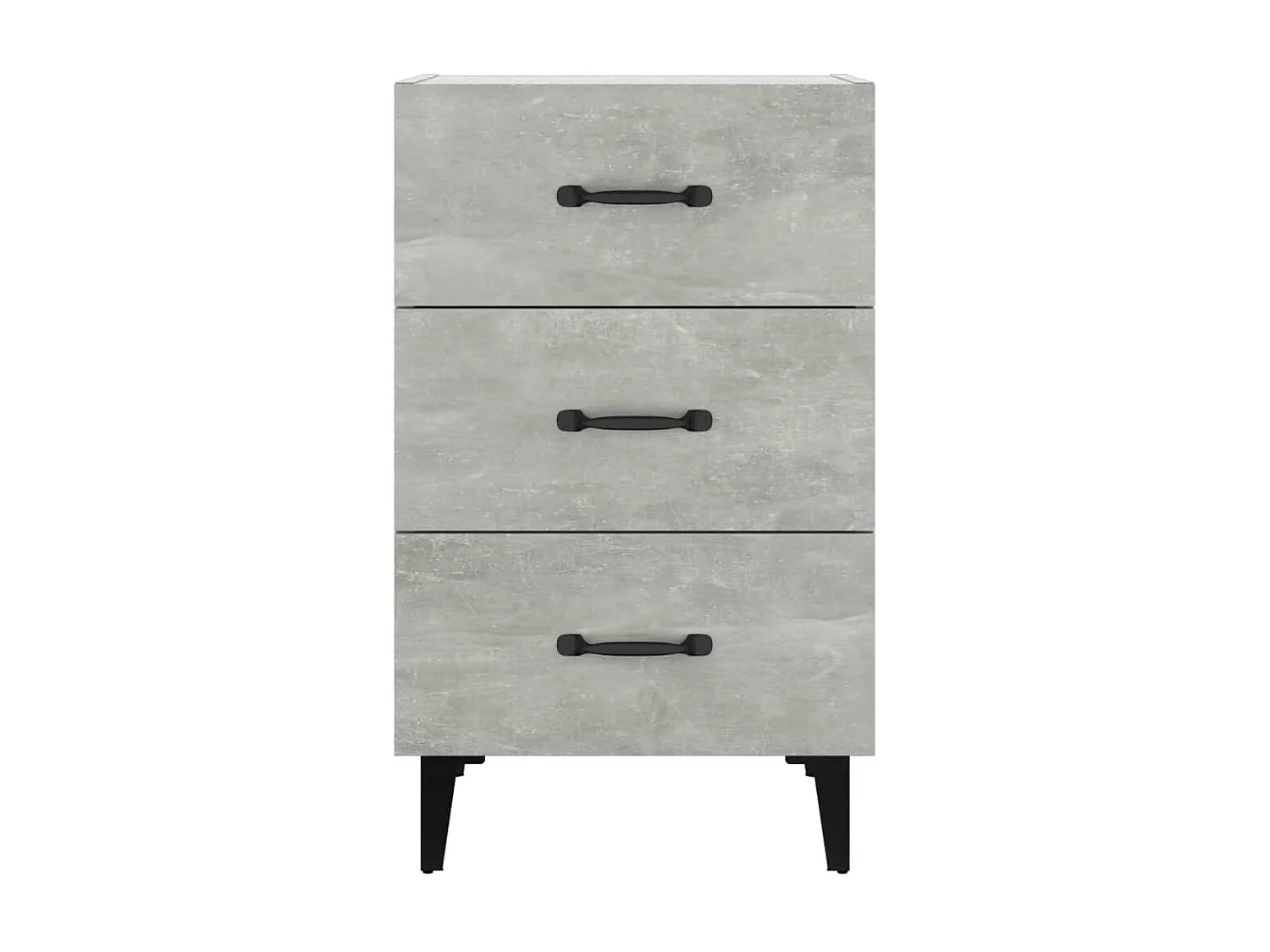 Table de chevet gris béton 40x40x66 cm bois d'ingénierie KEFWE65619