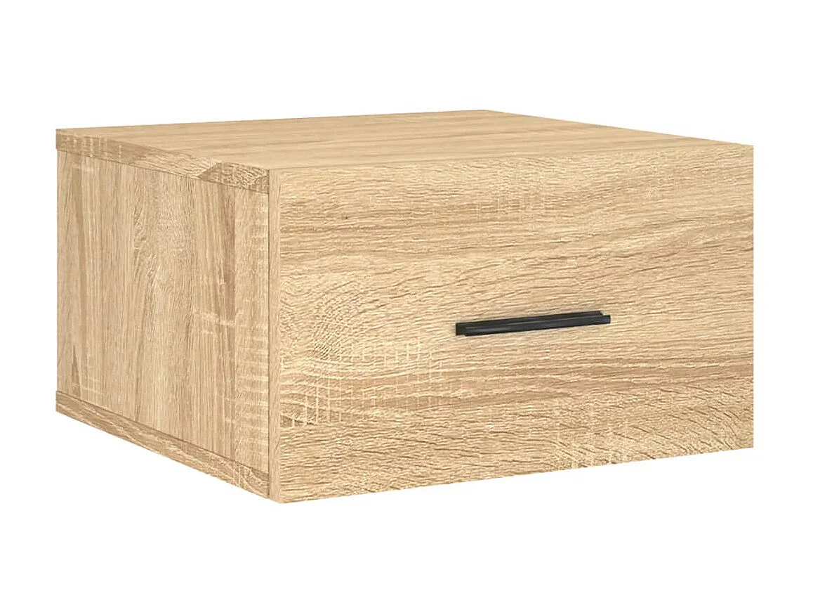 Table de chevet murale chêne sonoma 35x35x20 cm QPD32597