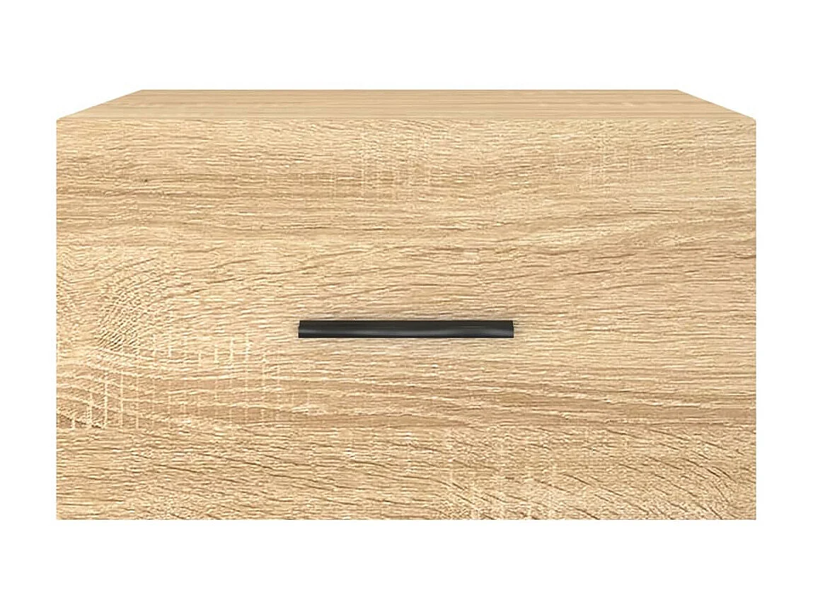 Mesita de noche de pared color roble Sonoma 35x35x20 cm ES22385