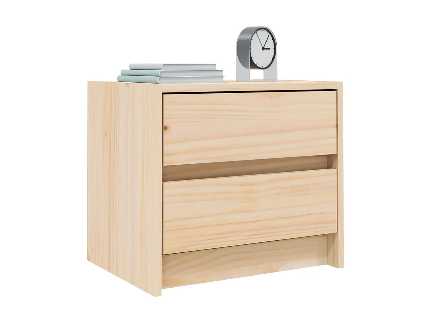 Mesita de noche madera maciza de pino 40x31x35,5 cm ES88583