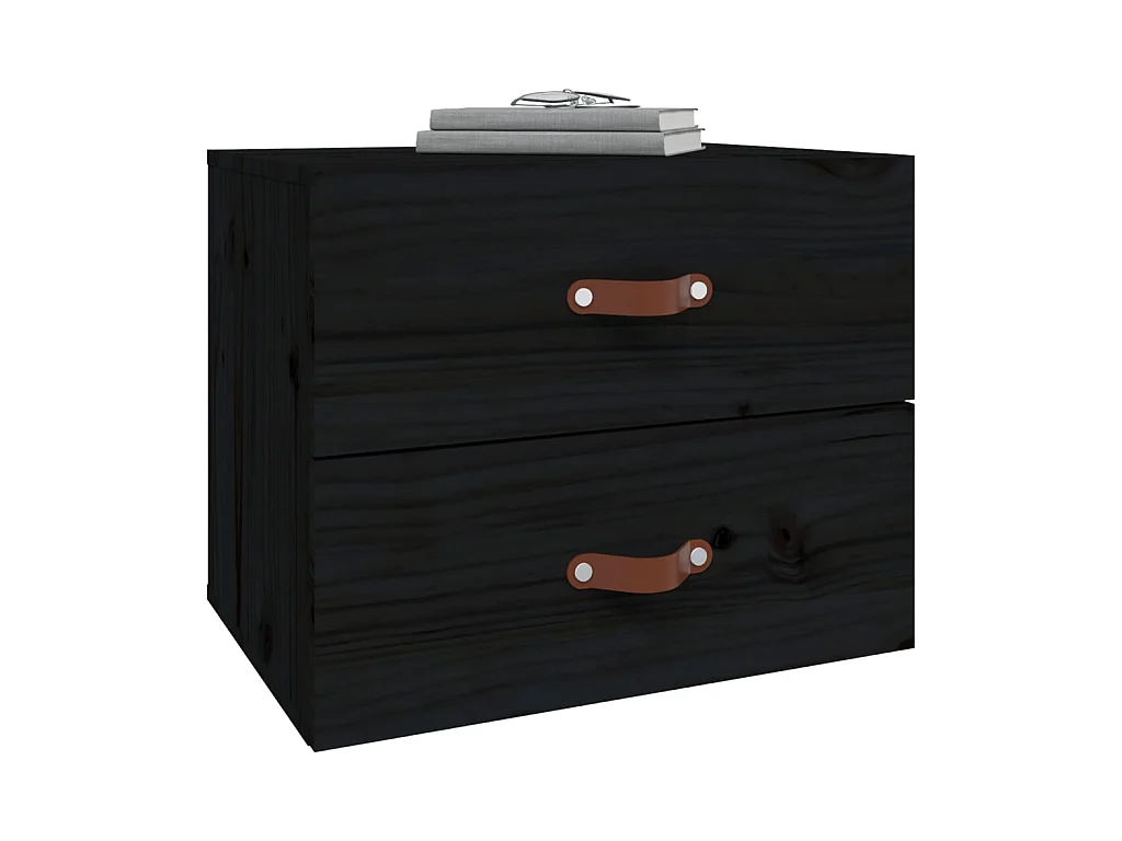 Nachtkastje wandgemonteerd 50x36x40 cm zwart NL24012