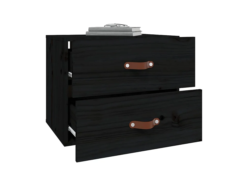 Nachtkastje wandgemonteerd 50x36x40 cm zwart NL24012