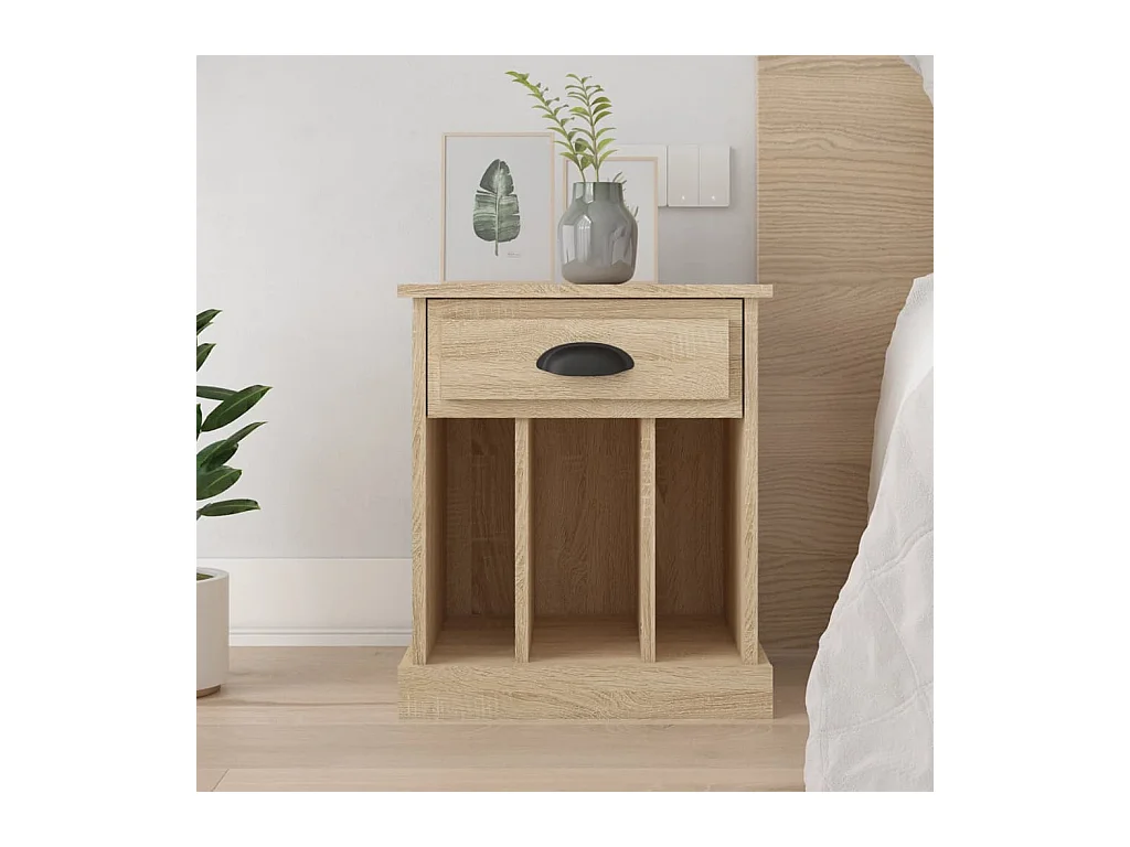 Table de chevet chêne sonoma 43x36x50 cm KEFWE56703